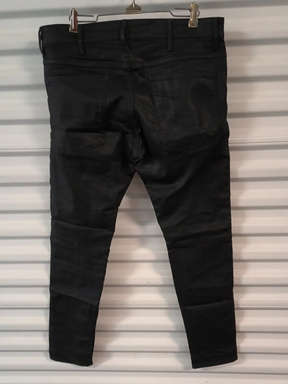G-Star RAW 5620 3D Zip Knee Skinny Jeans Black Waxed Finish 33 x 32
